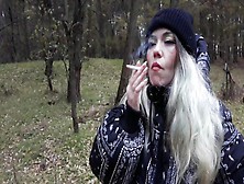 Stepsister Smokes In The Woods Before Oral Sex