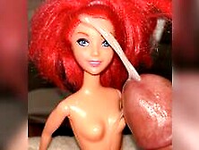 Secondhand store redhead Barbie precum cumshot