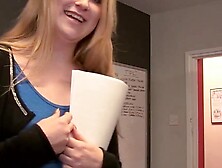 Cutie Office Cutie Gets Nailed By A Monstrous Penis