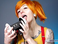 SFW ASMR - Tingle Trainer MISTY Ear Eating Nibbles - PASTEL ROSIE Pokemon Cosplay Licking Roleplay
