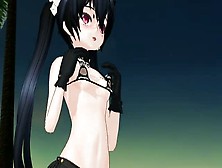 【Mmd】黒髪ツインテカス子【Bikini Dance】