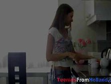 Teen slut sucks for cum