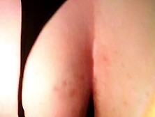 Fat ass slut rides dildo in thigh high socks