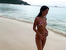 Quick Sex In The Bushes On The Public Beach On The Island