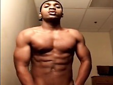 Black Ripped Teen Fucks Himself Till He Cums