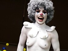 Cosplay porn with hottie masked as a clown