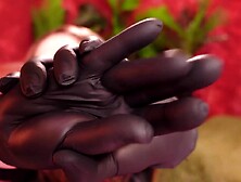 ASMR clip: medical nurse gloves with oil.  Sounds triggers.