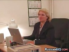 Mature Russian Boss Fucks In Her Office