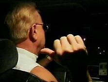 Lucky chick fucks a cute young bi blonde milf slut in the back of a taxi cab