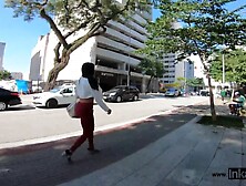 Bianca Naldy voluptuous Brazilian women tricked by stranger on the