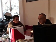 sexy group-sex in motor shop