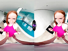 Chesty babe teases and nails fortunate guy by the pool - tmwvrnet