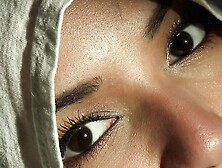 Beautiful Eyes,  White Hijab,  Viva Athena,  Arab Girl Unveils