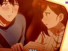 Big-titted anime babe squirts uncontrollably while getting her wet pussy fingered in car