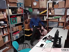 Pale Skinned Petite Goth Shoplifter Chick Gets Her Skinny Pussy Fucked Real Hard