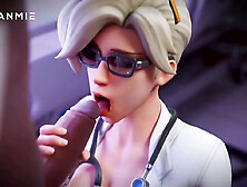 Hot Blowjob With Mercy From Overwatch