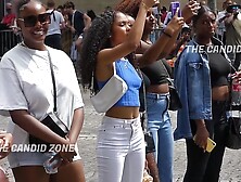 [Candid] Slim Ebony Babe w/ Pokeys