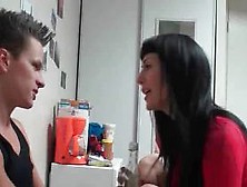 First time 3some for dorm room horny coeds