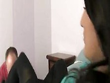 mistress selena sofa black stockings