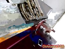 Sexy young brunette loves to suck a fat cock