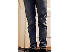 Pissing my jeans and putting on a diaper after