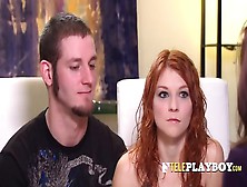 Ginger Couple Enjoys Sexual Teasing Getting Naked And Horny