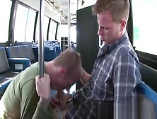 Twink Getting A Public Blowjob In A Bus