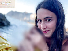 This Spanish girl jerks you off until you in a crystal cup