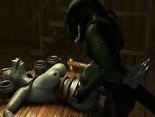 Порно с пьяными монстрами в таверне