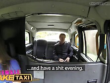 Female Fake Taxi Hot lewd tattoed driver enjoys a facial