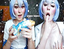 Rei Ayanami Found Her Christmas Gift Under C Christmas Tree - Cosplay Bad Dragon Spooky Boogie