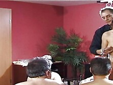 Amateur bukkake & creampie gangbang with submissive slave girl Melissa & 22 guys - Trailer