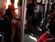 Woman Strips Off Clothes On The Subway In Mexico All In Front Of Passengers