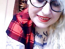 Playing with my tits in a live show