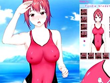 Feel Up A Sweet Lifeguard [Hentai Game] Fucking A Baywatcher In 1 Piece Swimsuit On The Beach