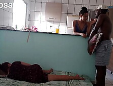 while my ex-wife fights with me on 1 side i fuck her friend on the other