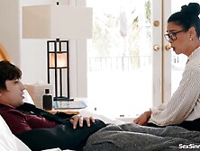 Older Oriental teacher feels so sorry for her student. With 2 broken arms that guy can't even stroke. The mother i'd like to fuck