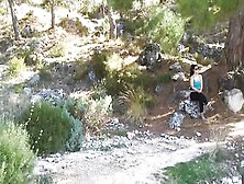 (Montaña pública) ¡Extraño chúpame la polla en el bosque!