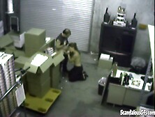 Office Whore Gets Down And Dirty Suck Knob