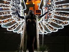 Angel Monika Fox Walks Naked On The Waterfront In Sochi