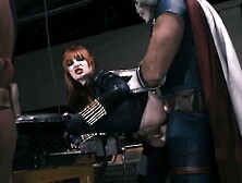 Bitches swap monster dicks in loud Marvel foursome