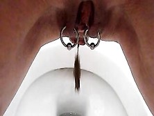 Pierced Pussy Slut Pooping