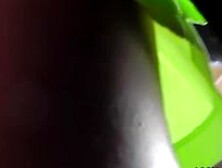 Upskirt Voyeur Filmed Young Girl In Light Green Dress