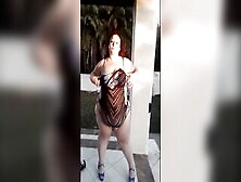 Bbw Morning Public Babe Underwear Striptease