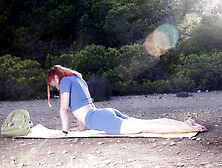 Outdoor Forest Yoga With Happy Baby Pose!