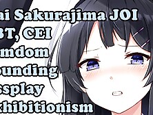 Mai Sakurajima is Disgusted by You! Cartoon JOI(Sounding, Assplay, Exhibitionism, Femdom, Oral, CEI, CBT)