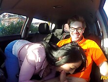 Fake Driving School - Bossy Teen Gets Creampied By Driving Instructor