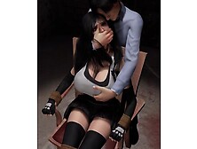 Busty girl tied and groped molestation