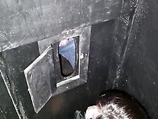 Pair Sucking Dongs At Gloryhole At Swing Party