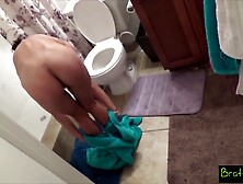 Blonde British Teen Gives Handjob